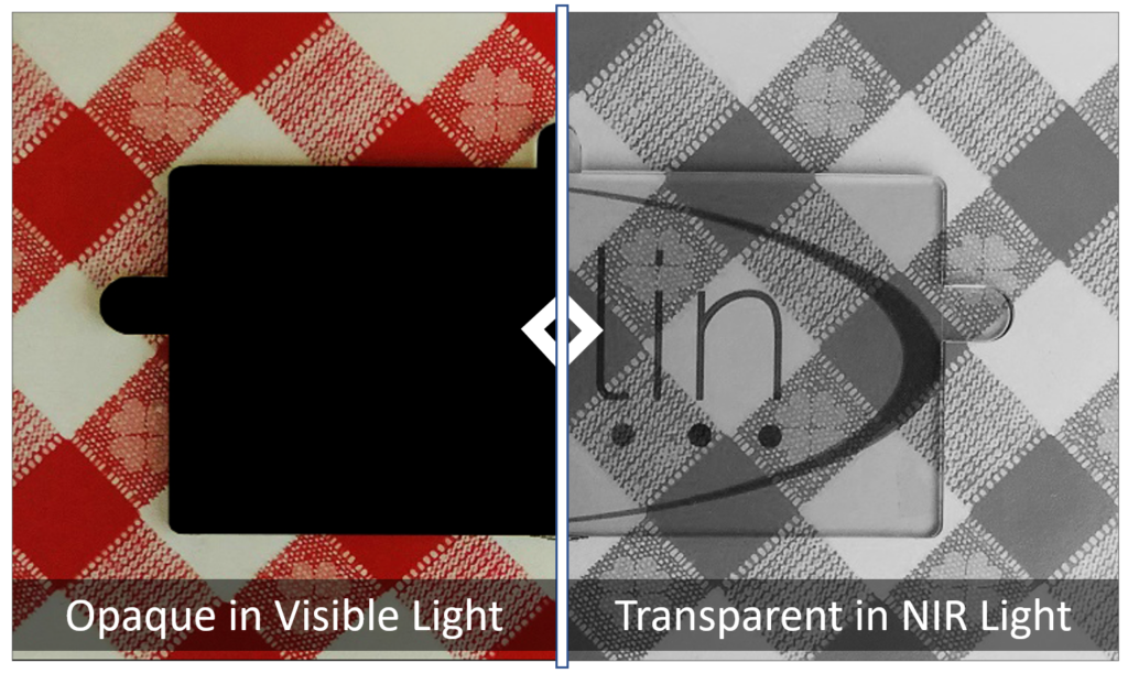 Opaque Visible Light, Transparent NIR Light